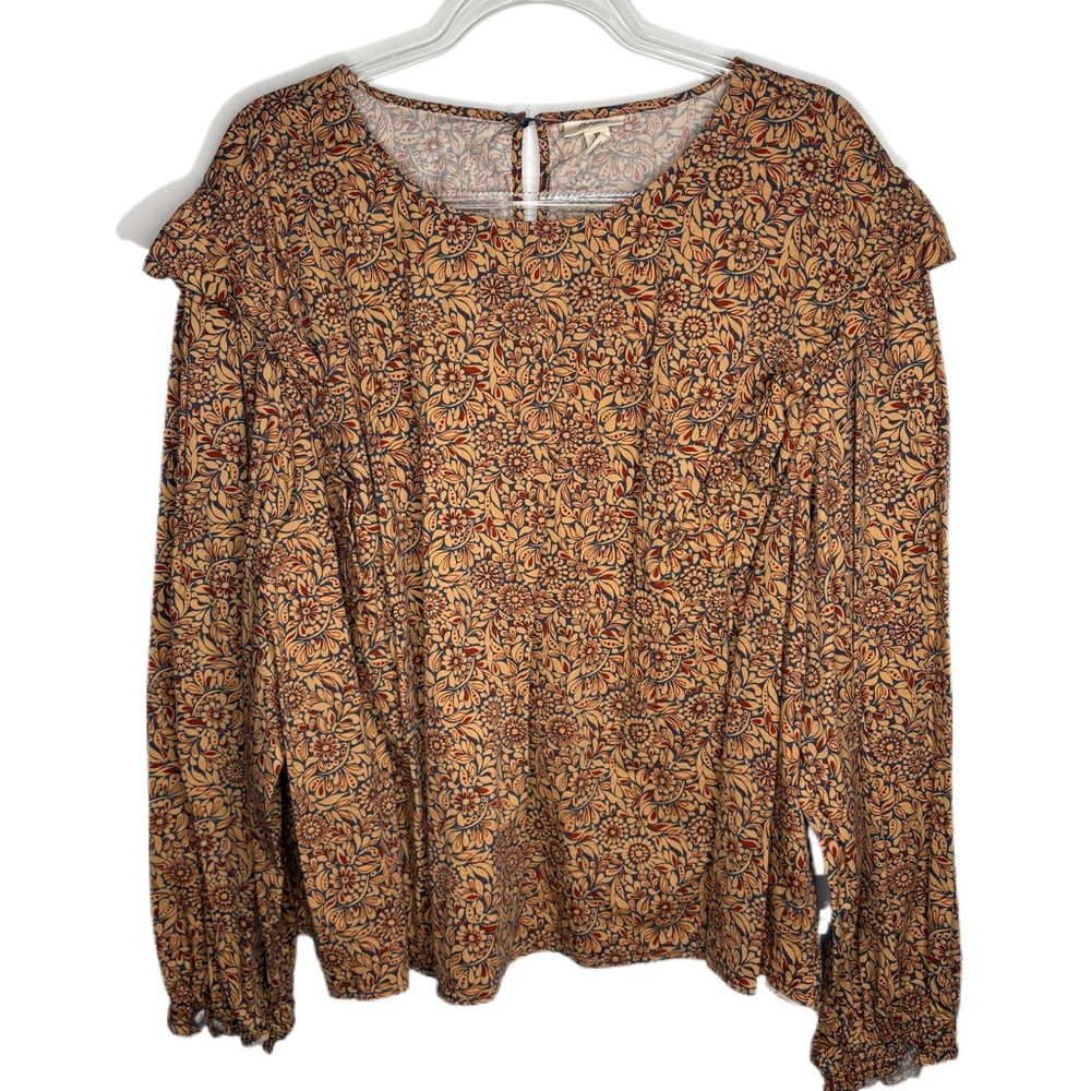 ana 3x Floral Long Sleeve Women's Top